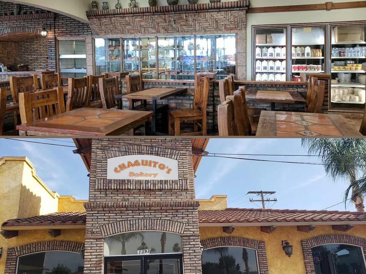Mexican fast food spot with simple tables.